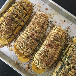 Hassleback Delicata Squash Recipe From Healthy Pursuits Liz Nutrition and Fitness