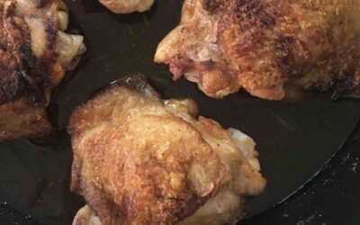 Balsamic Braised Crispy Chicken Thighs